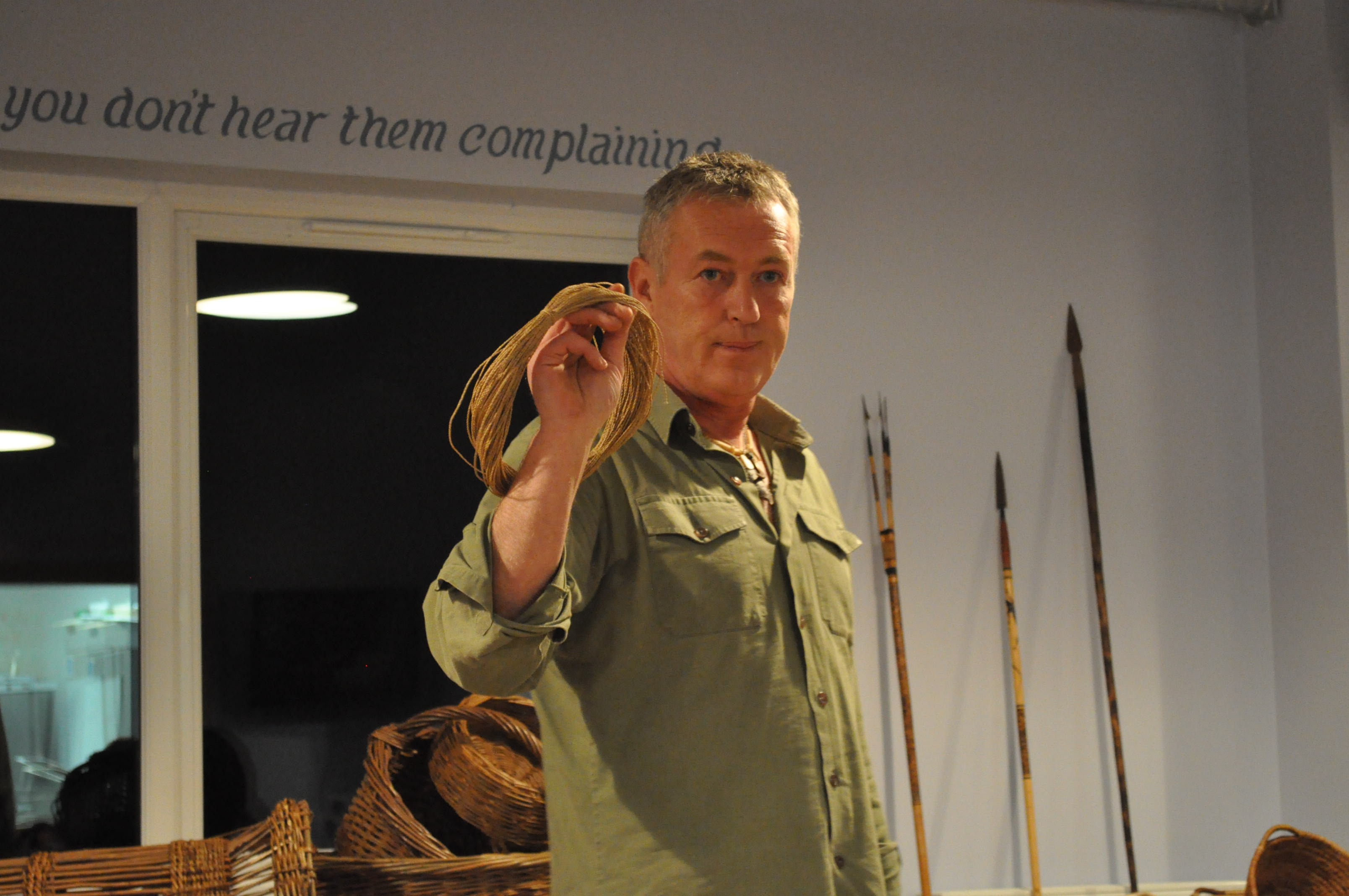 Patrick teaching us about natural cordage