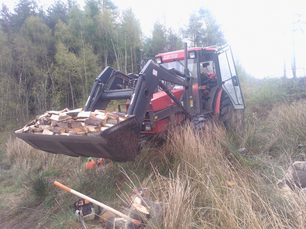 Tractor firewood