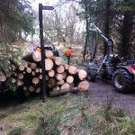 Tractor log stack 2